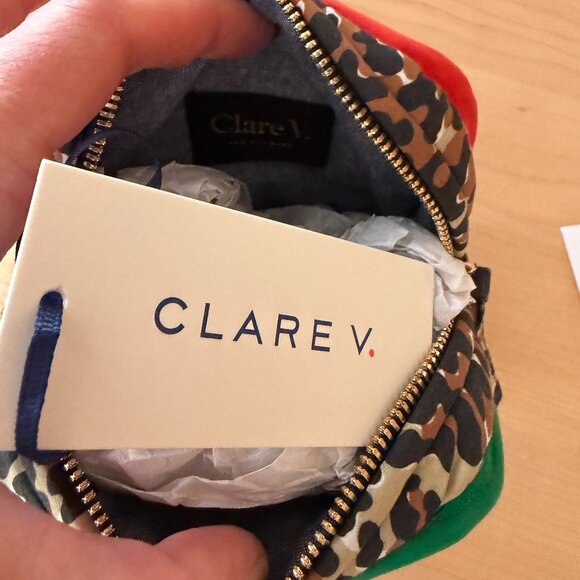 NWT Clare V. Lil Bijoux Case - Leopard print - Picture 10 of 11